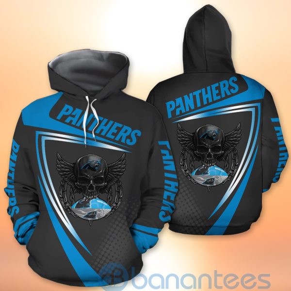 Carolina Panthers NFL Skull American Football Sporty Design 3D All Over Printed Shirt Product Photo