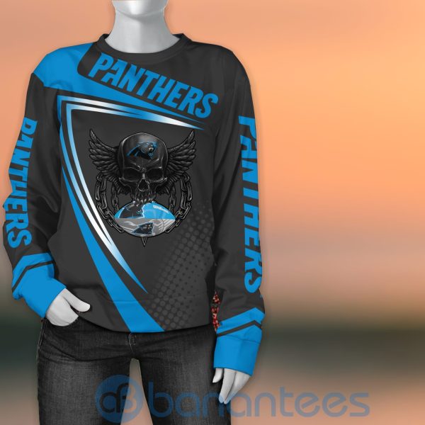 Carolina Panthers NFL Skull American Football Sporty Design 3D All Over Printed Shirt Product Photo