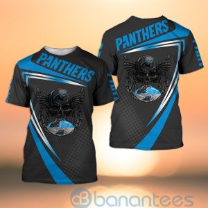 Carolina Panthers NFL Skull American Football Sporty Design 3D All Over Printed Shirt Product Photo