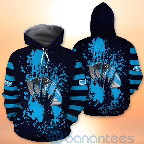 Carolina Panthers Skull Hand NFL Football Team Logo Ball 3D All Over Printed Shirt Product Photo