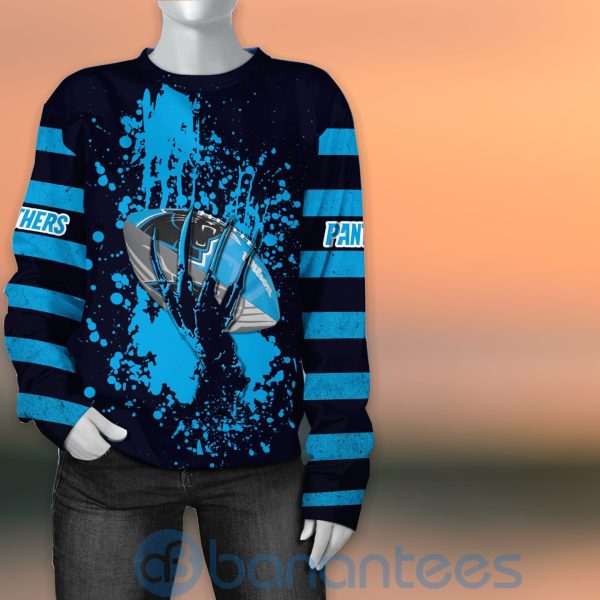 Carolina Panthers Skull Hand NFL Football Team Logo Ball 3D All Over Printed Shirt Product Photo