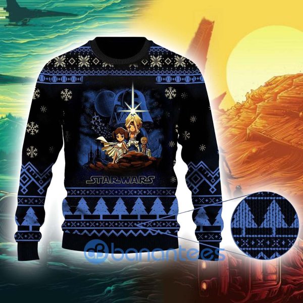 Cartoon Star Wars Characters Christmas All Over Printed 3D Sweater Product Photo