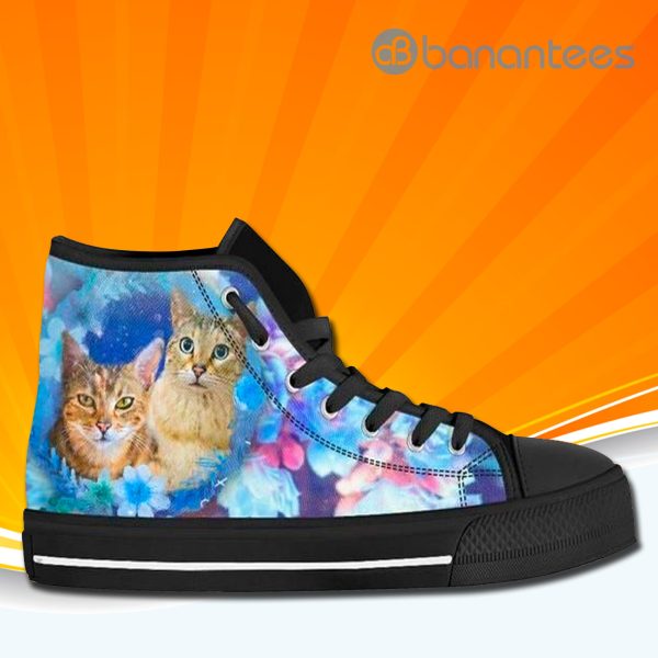 Cat Print High Top Canvas Shoes Sneakers Custom Shoes Product Photo
