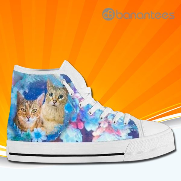 Cat Print High Top Canvas Shoes Sneakers Custom Shoes Product Photo