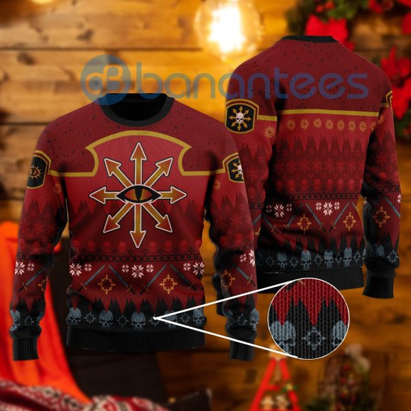 Chaos Reigns Khorne Christmas All Over Printed Ugly Christmas Sweater Product Photo