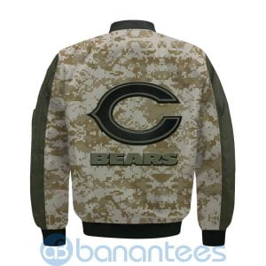 Chicago Bears American Football Team Logo Camouflage Custom Name Bomber Jacket Product Photo