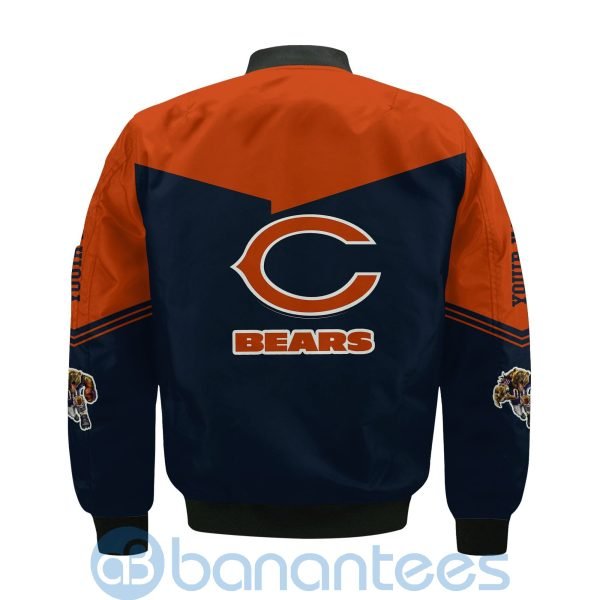 Chicago Bears American Football Team Logo Custom Name Bomber Jacket Product Photo
