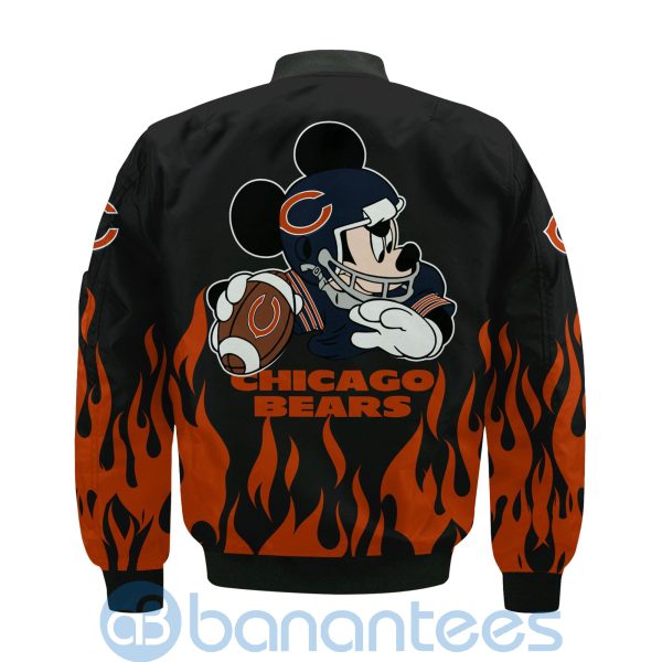 Chicago Bears Football Team Logo Disney Mickey Custom Name Bomber Jacket Product Photo
