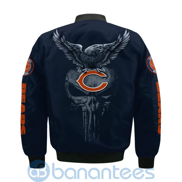 Chicago Bears Logo Eagle Skull Bomber Jacket Product Photo