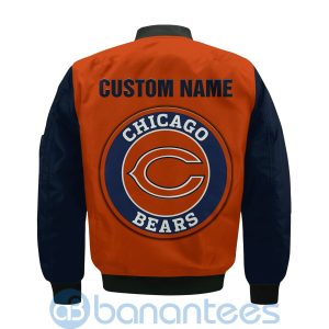 Chicago Bears Make Me Happy American Football Team Logo Custom Name Bomber Jacket Product Photo