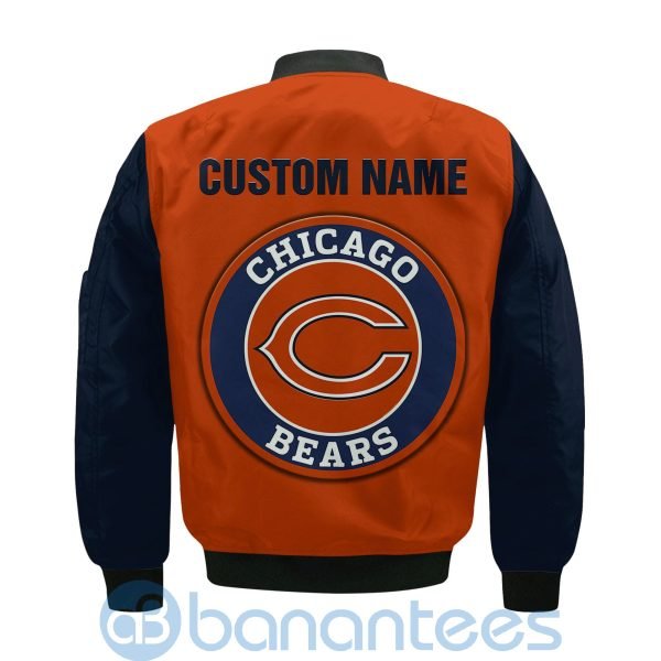 Chicago Bears Make Me Happy American Football Team Logo Custom Name Bomber Jacket Product Photo