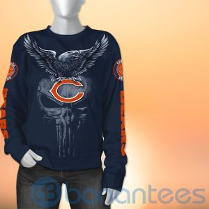 Chicago Bears NFL Logo Eagle Skull 3D All Over Printed Shirt Product Photo
