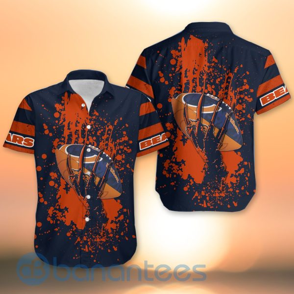 Chicago Bears Skull Hand NFL Football Team Logo Ball 3D All Over Printed Shirt Product Photo