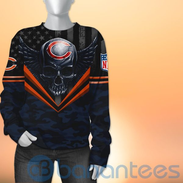 Chicago Bears Skull Wings 3D All Over Printed Shirt Product Photo