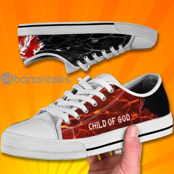 Child Of God Jesus Lion Christian Lovely Design Graphic Low Top Canvas Shoes Product Photo