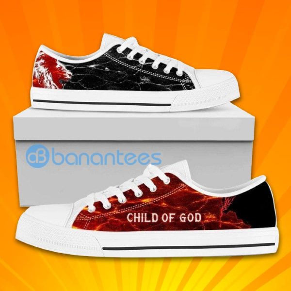 Child Of God Jesus Lion Christian Lovely Design Graphic Low Top Canvas Shoes Product Photo