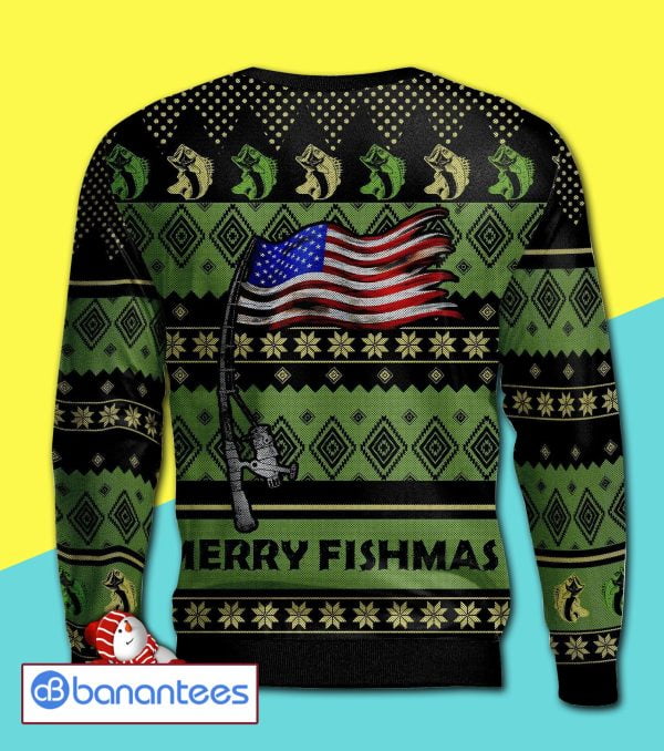 Christmas Day's American Flag Full Print Ugly Christmas Sweater Product Photo