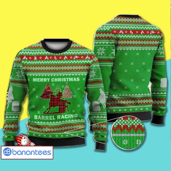 Christmas Day's Barrel Racing Full Print Ugly Christmas Sweater Product Photo