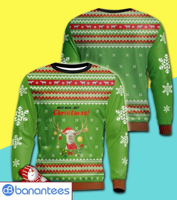 Christmas Goat And Balls Full Print Ugly Christmas Sweater Product Photo