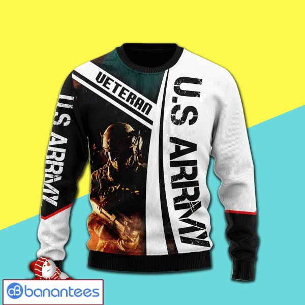 Christmas Holiday Us Army Veteran Awesome All Over Print Ugly Christmas Sweater Product Photo