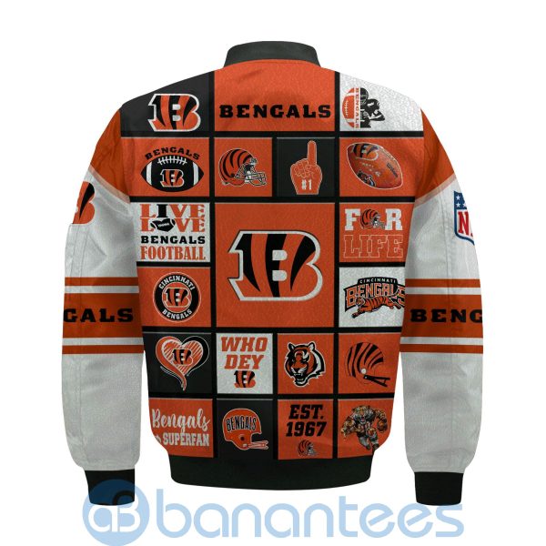 Cincinnati Bengals Custom Name Bomber Jacket Product Photo