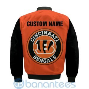 Cincinnati Bengals Make Me Happy American Football Team Logo Custom Name Bomber Jacket Product Photo