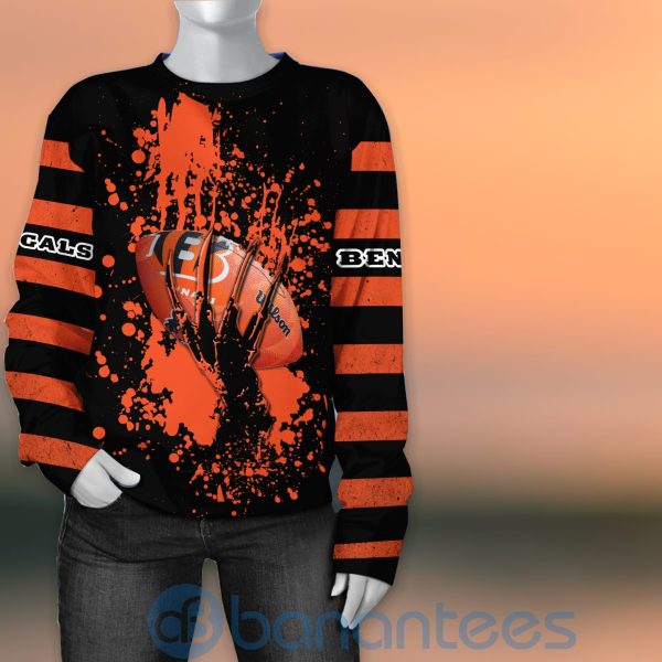 Cincinnati Bengals Skull Hand NFL Football Team Logo Ball 3D All Over Printed Shirt Product Photo
