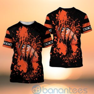 Cincinnati Bengals Skull Hand NFL Football Team Logo Ball 3D All Over Printed Shirt Product Photo