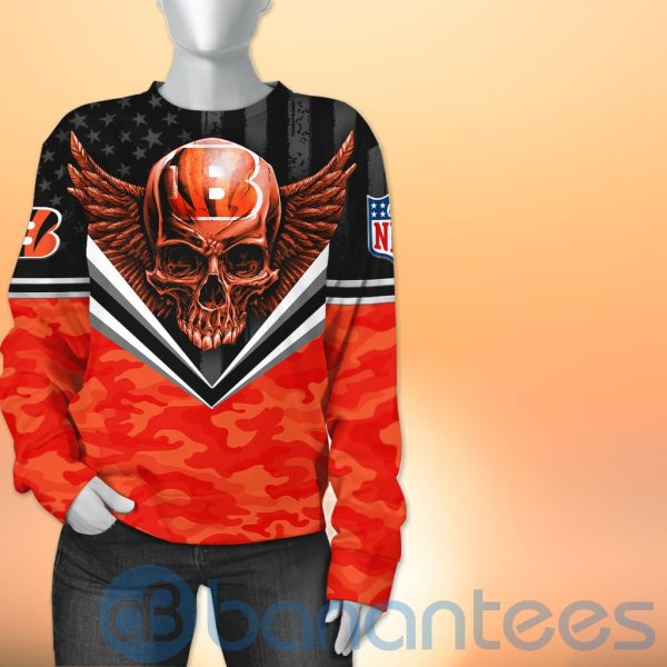 Cincinnati Bengals Skull Wings 3D All Over Printed Shirt Product Photo