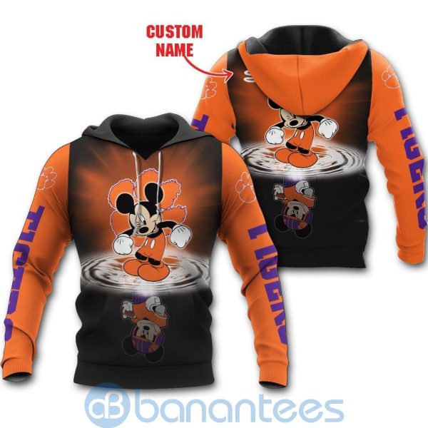 Clemson Tigers Disney Mickey Mouse In Water Custom Name 3D All Over Printed Shirt Product Photo