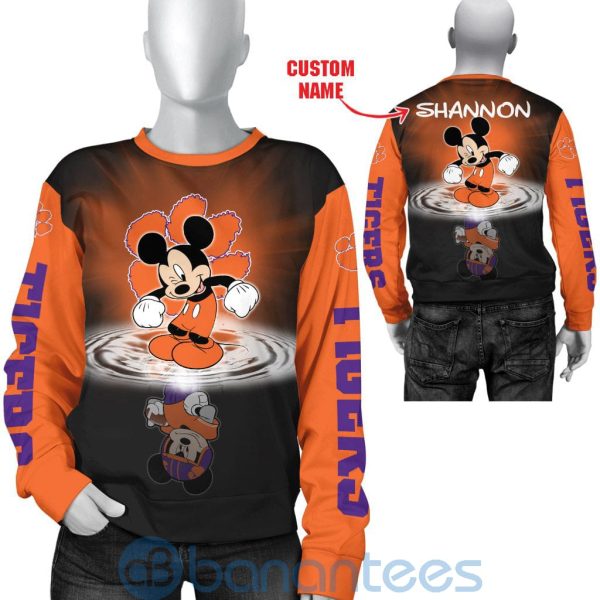 Clemson Tigers Disney Mickey Mouse In Water Custom Name 3D All Over Printed Shirt Product Photo