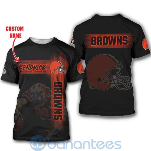 Cleveland Browns Mascot Custom Name 3D All Over Printed Shirt Product Photo