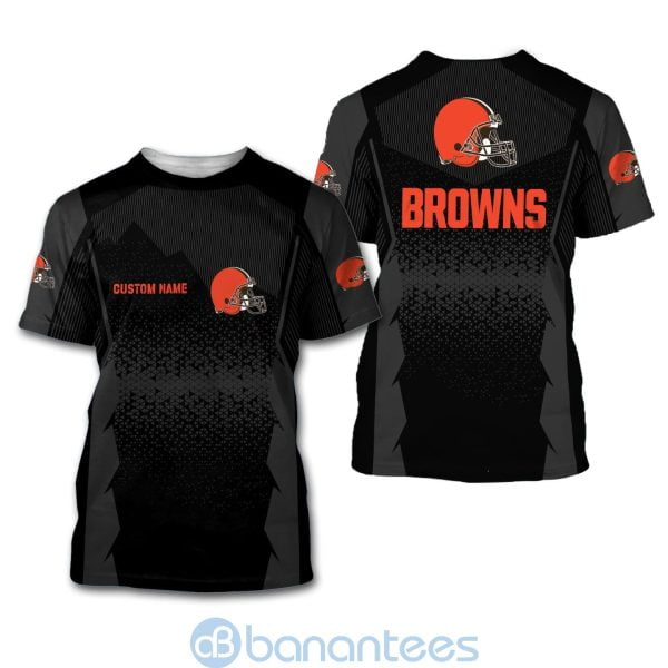 Cleveland Browns NFL Football Team Custom Name 3D All Over Printed Shirt Product Photo