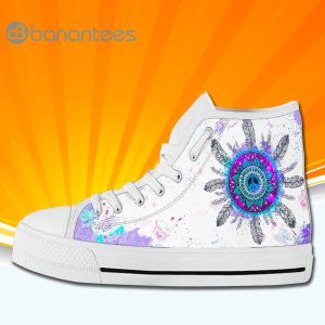 Colorful Dream Catcher Feather High Top Canvas Shoes Sneakers For Men And Women Product Photo