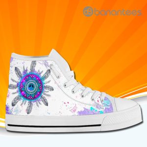 Colorful Dream Catcher Feather High Top Canvas Shoes Sneakers For Men And Women Product Photo
