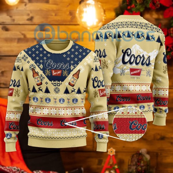 Coors Banquet Beer All Over Printed Ugly Christmas Sweater Product Photo