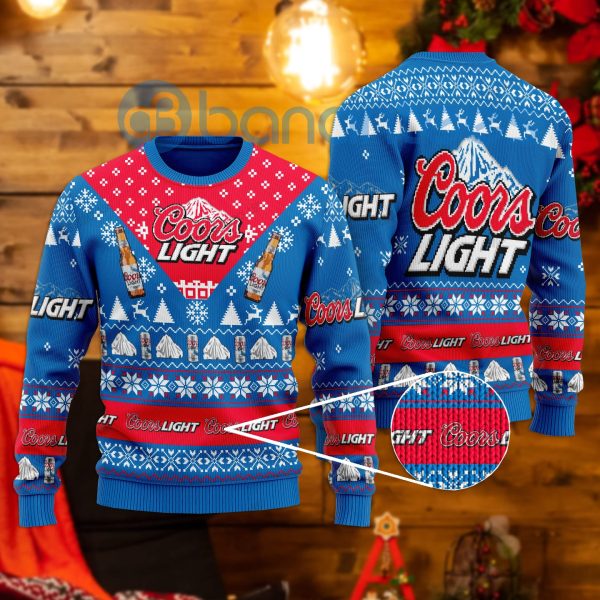 Coors Light Beer All Over Printed Ugly Christmas Sweater Product Photo