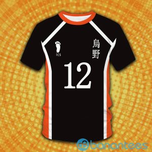 Custome Number Anime Haikyuu Cosplay Kost Hinata Shoyo Karasuno Lise Voleybol Stleri Kageyama 3D T-Shirt - 3D T-Shirt - Black
