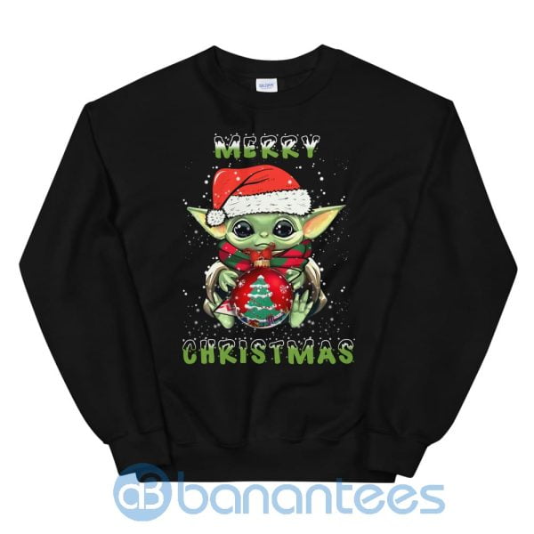 Cute Baby Yoda Bauble Merry Christmas Sweatshirt Product Photo