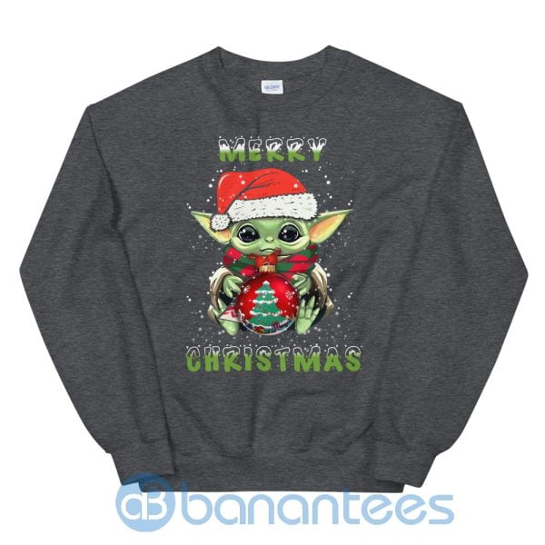 Cute Baby Yoda Bauble Merry Christmas Sweatshirt Product Photo