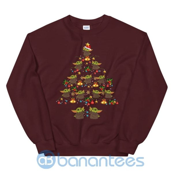 Cute Baby Yoda Christmas Tree Best Gift Sweatshirt Product Photo