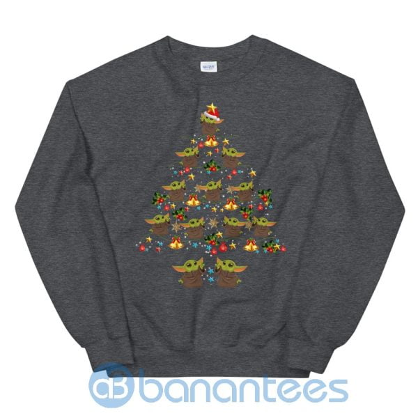 Cute Baby Yoda Christmas Tree Best Gift Sweatshirt Product Photo