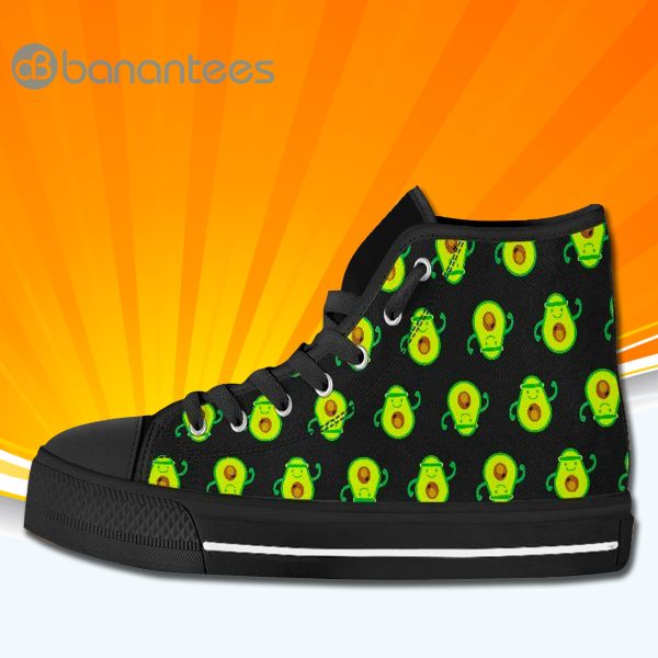 Cute Cartoon Avocado High Top Canvas Shoes Sneakers For Men And Women Product Photo