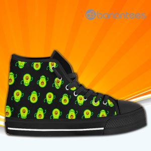Cute Cartoon Avocado High Top Canvas Shoes Sneakers For Men And Women Product Photo