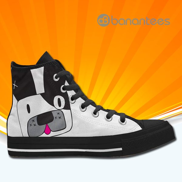 Cute Frenchie French Bulldog High Top Canvas Shoes Sneakers For Men And Women Product Photo