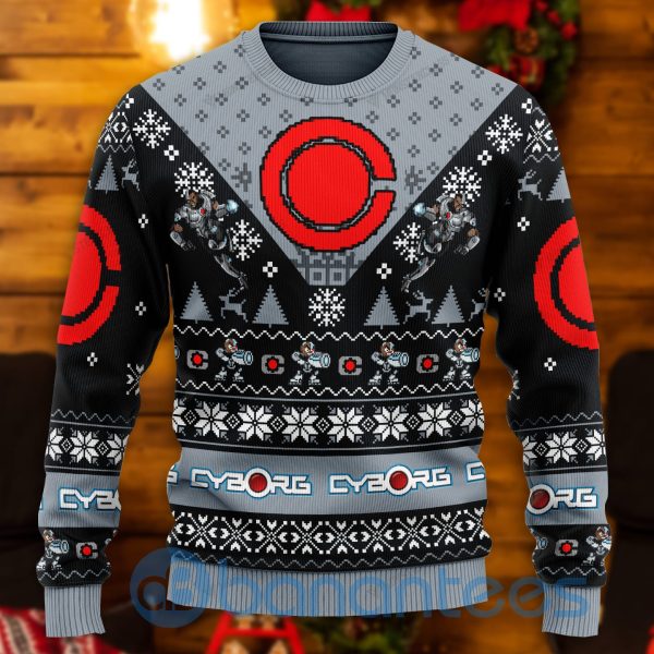 Cyborg Dc Comics All Over Printed Ugly Christmas Sweater Product Photo