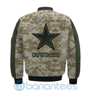 Dallas Cowboys American Football Team Logo Camouflage Custom Name Bomber Jacket Product Photo