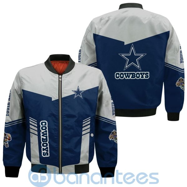 Dallas Cowboys American Football Team Logo Custom Name Bomber Jacket Product Photo