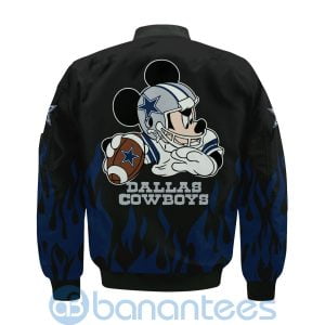 Dallas Cowboys Football Team Logo Disney Mickey Custom Name Bomber Jacket Product Photo