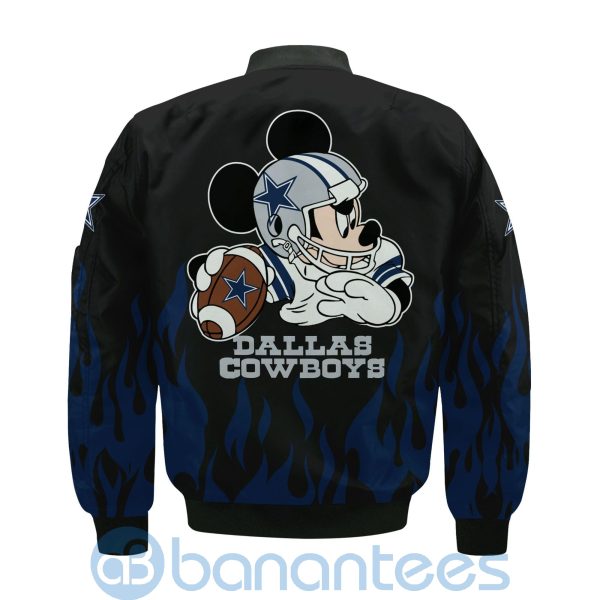 Dallas Cowboys Football Team Logo Disney Mickey Custom Name Bomber Jacket Product Photo